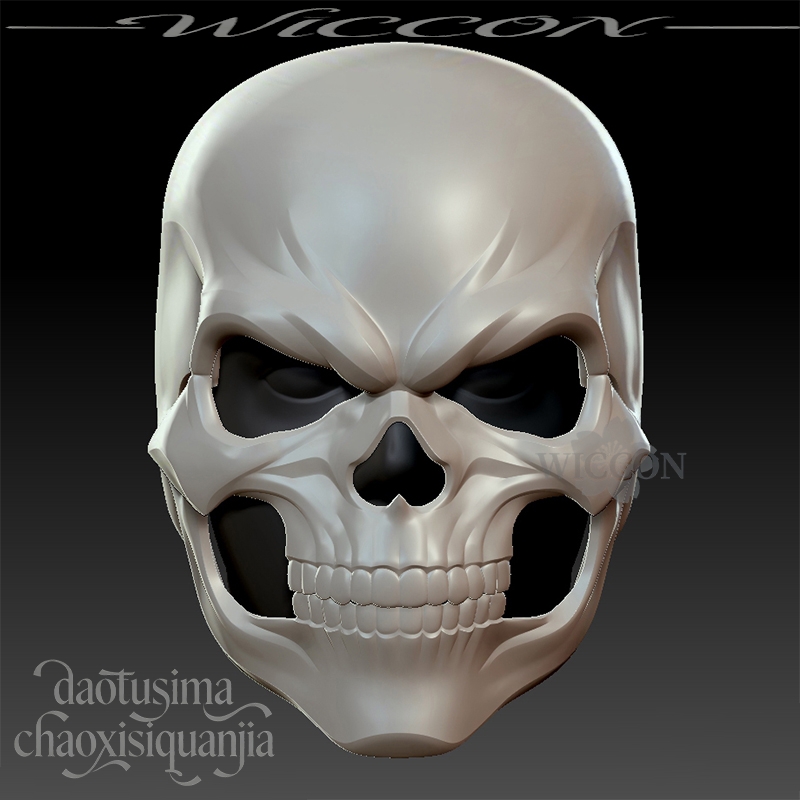 3D Printing Mask - หน้ากากหมวกกันน็อคทรงกระโหลกทำจากโพลีแลคติกแอซิด พิมพ์แบบ 3 มิติ สไตล์พังก์สยองขวัญ สำหรับคอสเพลย์