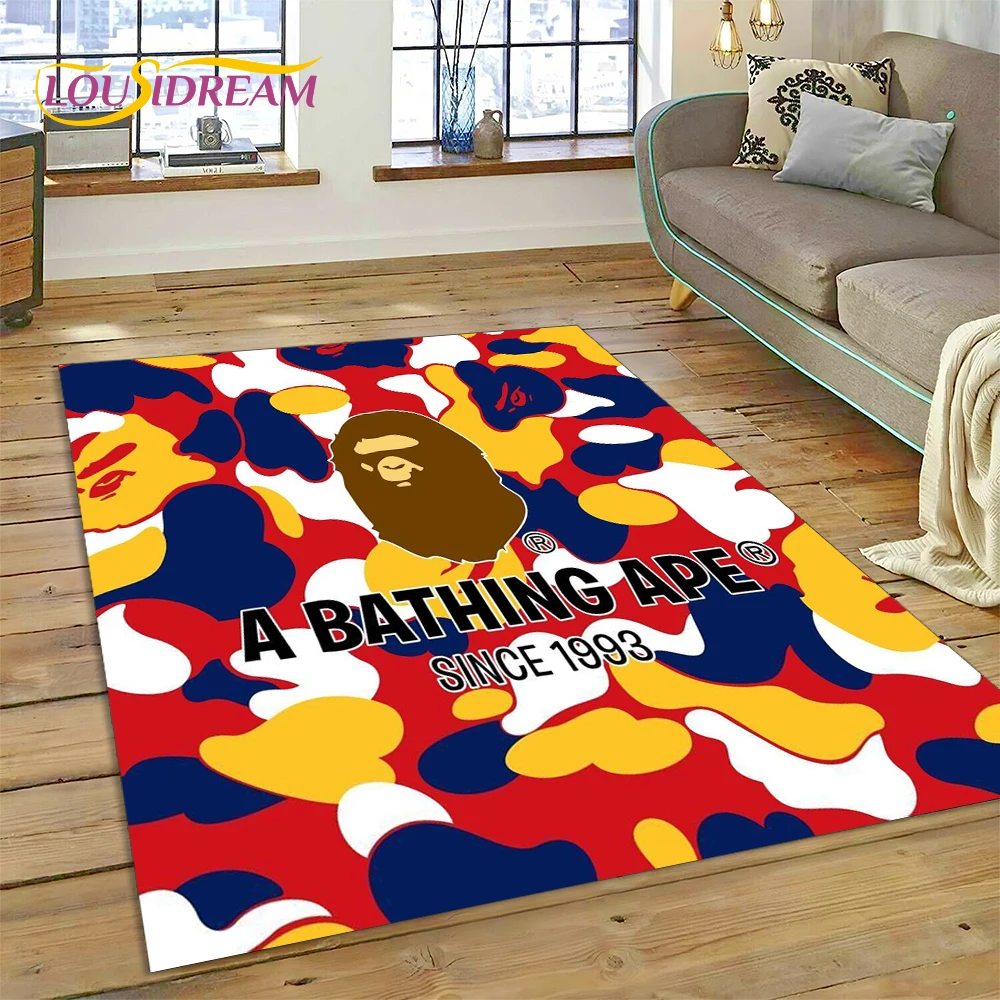 3D Printing Online Service - พรมพิมพ์ลาย 3 มิติ ลาย B-BAPE สำหรับตกแต่งห้องนอน