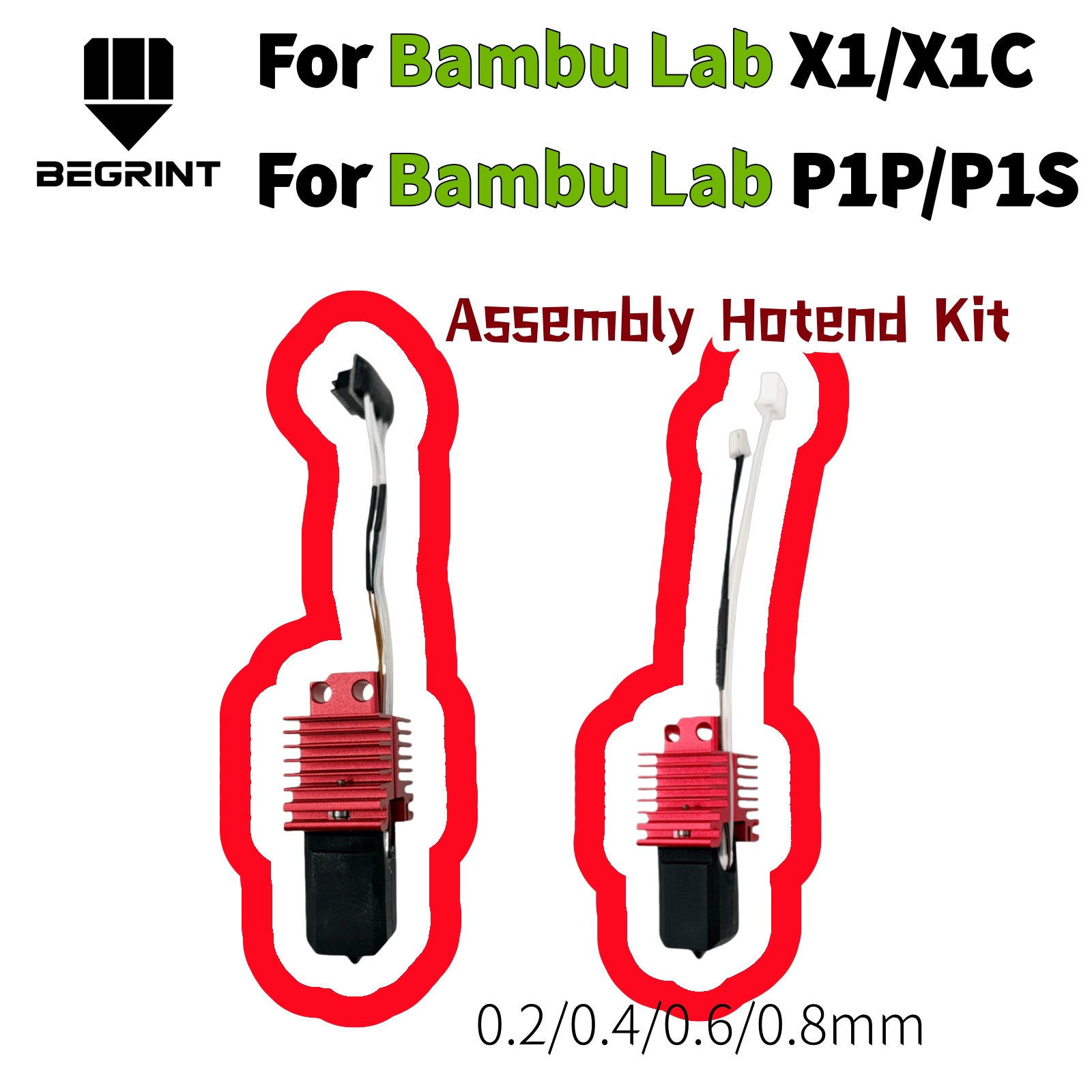 3D Printing Bambu Lab - ชุดหัวพิมพ์ V2 พร้อมชุดฮอตเอนด์ สำหรับเครื่องพิมพ์สามมิติ Bambu Lab