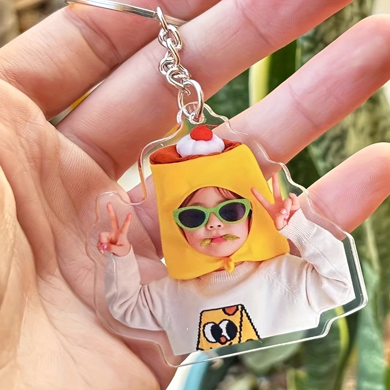 3D Printing Custom - พวงกุญแจรูปภาพและข้อความคู่รักแบบกำหนดเอง, พวงกุญแจรูปภาพอะคริลิกส่วนตัว, ของขวัญแบบกำหนดเอง