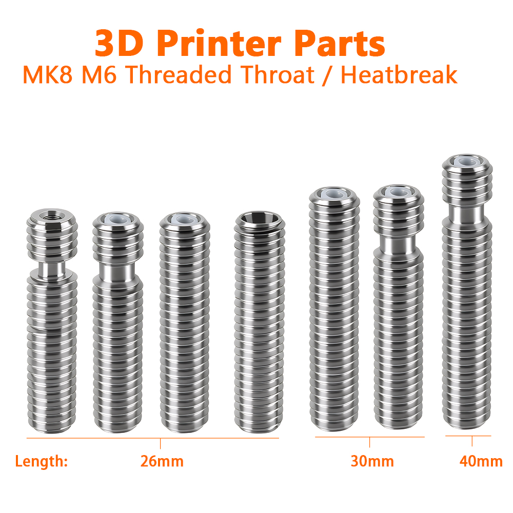 3D Printing Industry - M6คอ26มม.30มม.40มม.ความยาว PTFE หลอดภายในสำหรับ MK8 1.75Mm Filament