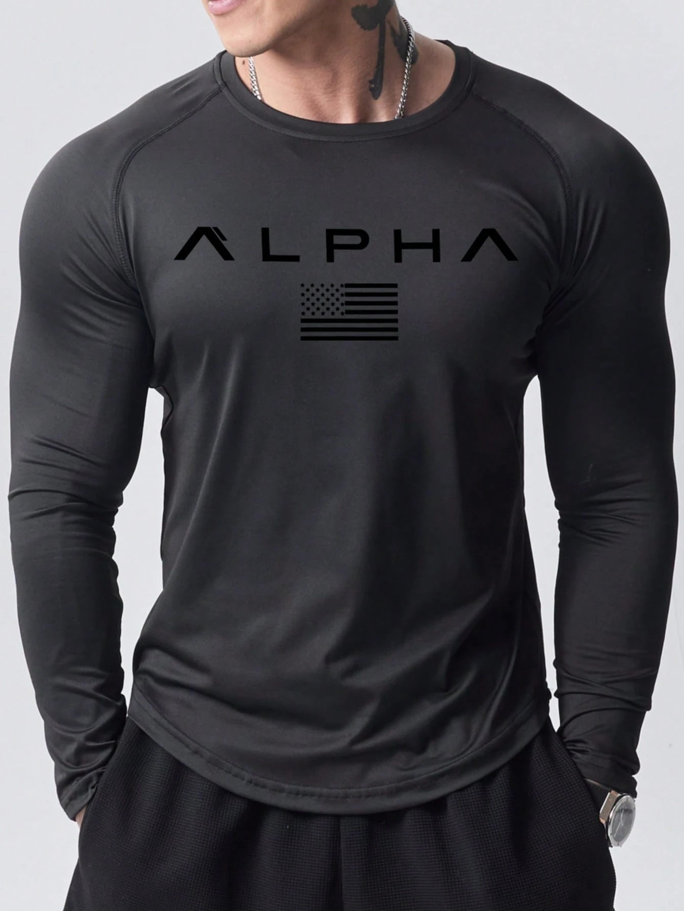 3D Printing Custom - เสื้อยืดแขนยาวผู้ชายรุ่นใหม่สำหรับฤดูใบไม้ผลิและฤดูใบไม้ร่วงปี 2025 โดดเด่นด้วยแฟชั่นแนวสตรีทและความสบาย พร้อมลายพิมพ์ตัวอักษร 3 มิติ