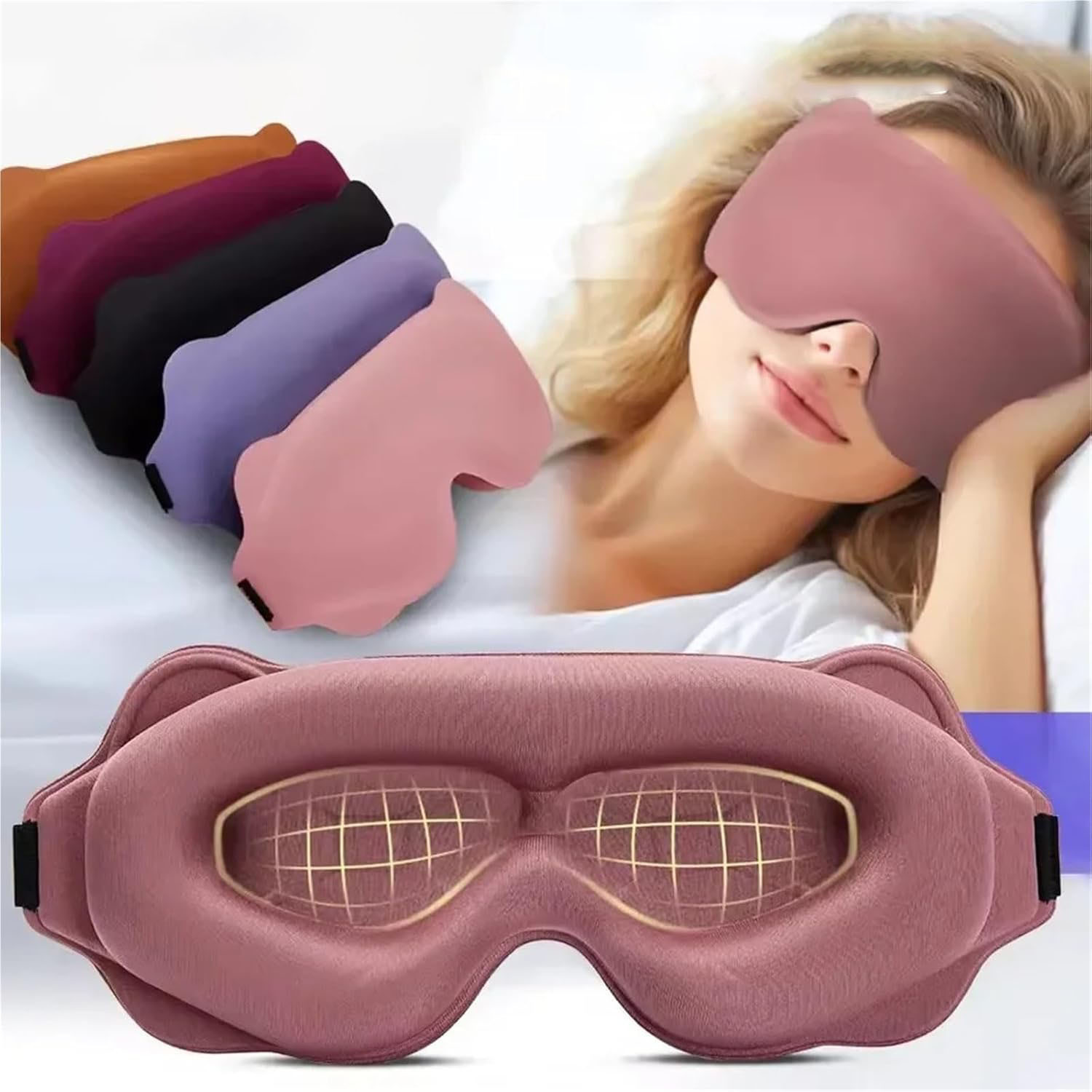 3D Printing Mask - หน้ากากปิดตา 3D ป้องกันแสง หน้ากากปิดตาสำหรับการนอนหลับ นุ่มสบาย ช่วยในการนอนหลับ