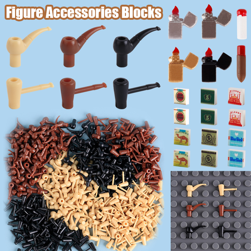 3D Printing Lego Bricks - ที่จุดบุหรี่เมือง บล็อกตัวต่อพิมพ์ 3 มิติ MOC ท่อสูบซิการ์ยุคกลาง