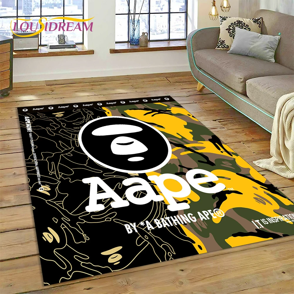 3D Printing Online Service - พรมแฟชั่น 3 มิติ ลาย B-BAPE สำหรับห้องนั่งเล่น