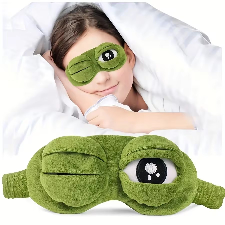3D Printing Mask - หน้ากากปิดตา 3D ลายกบ สำหรับการนอนหลับ วัสดุธรรมชาติ สำหรับผู้หญิงและผู้ชาย