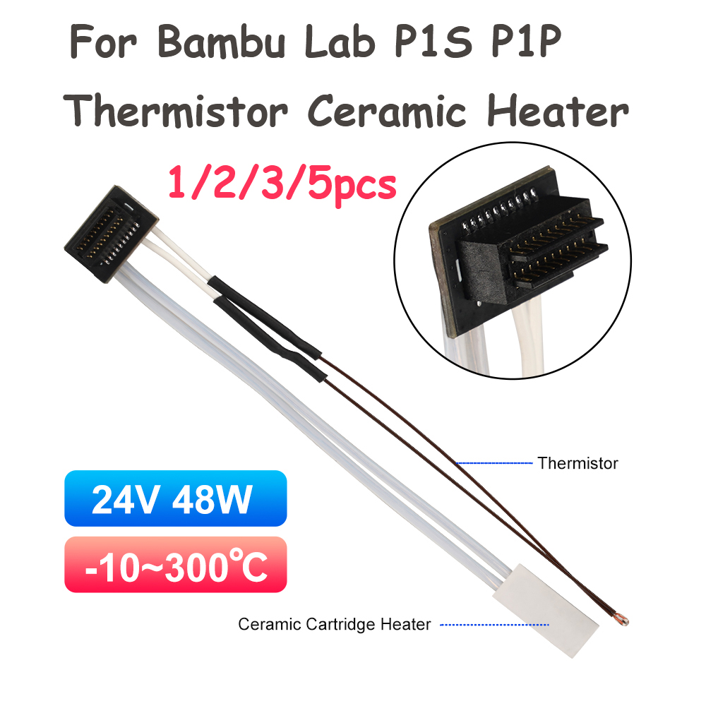3D Printing Bambu Lab - ฮีตเตอร์เซรามิกเทอร์มิสเตอร์สำหรับ Bambu Lab P1S P1P ชุดหัวพิมพ์