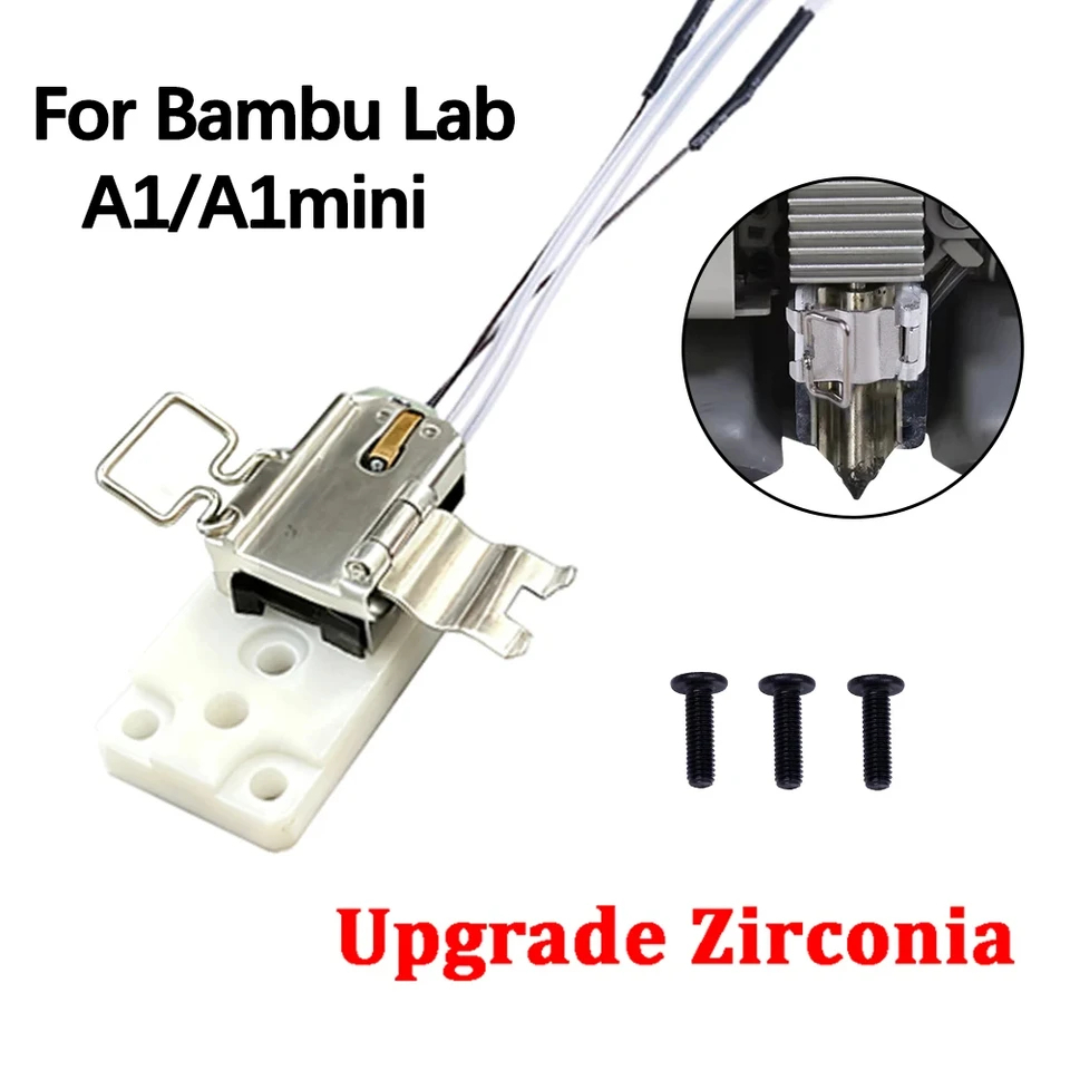 3D Printing Bambu Lab - ชุดอุปกรณ์ทำความร้อนแบบอัพเกรดสำหรับหัวฉีด Bambu Lab A1/A1mini ทนความร้อนสูง สำหรับ