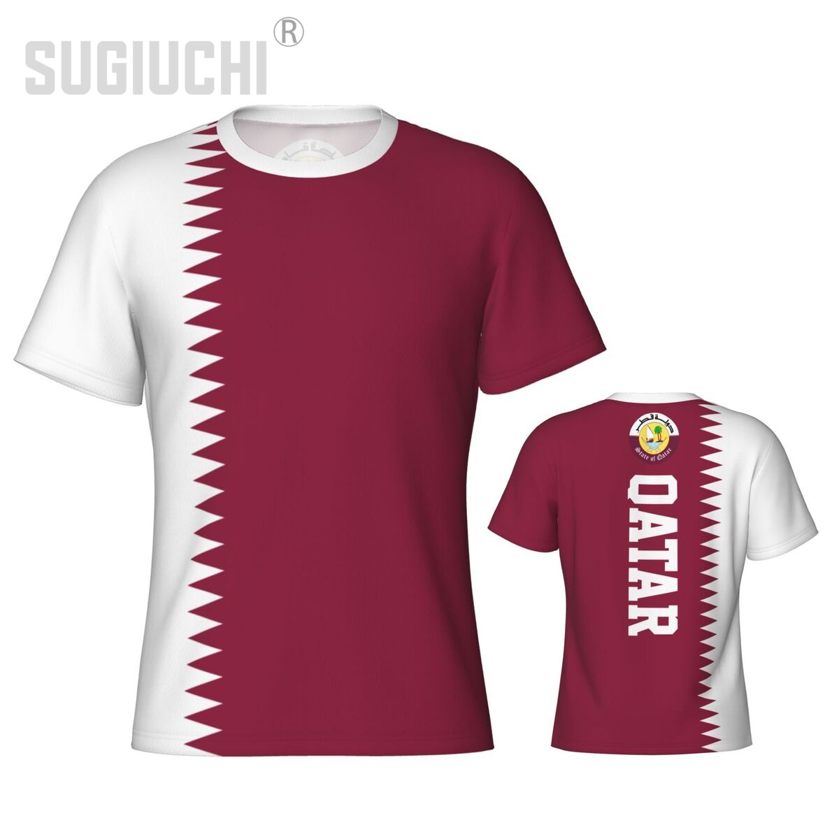 เสื้อยืดกีฬาลายธงชาติกาตาร์แบบ - 3D Printing Qatar บทวิจารณ์และราคา