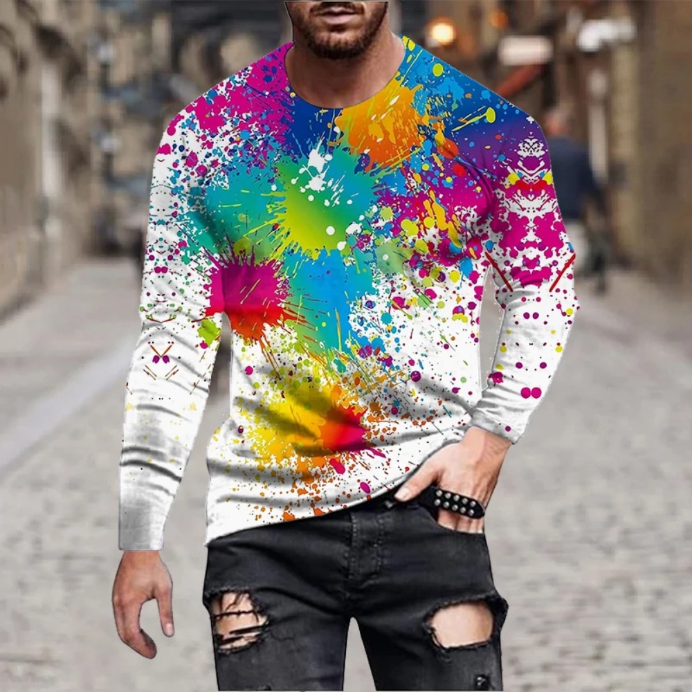 เสื้อยืดแขนยาวพิมพ์ลาย 3D ลายส - 3D Printing Custom บทวิจารณ์และราคา
