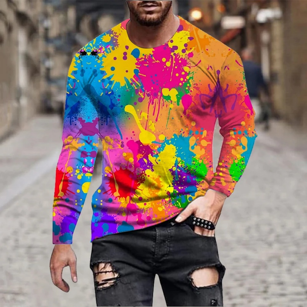 เสื้อยืดแขนยาวพิมพ์ลาย 3D ลายส - 3D Printing Custom บทวิจารณ์และราคา