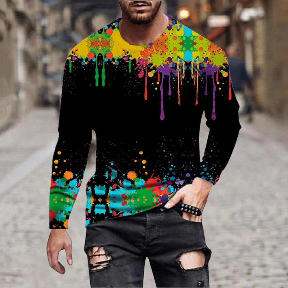 เสื้อยืดแขนยาวพิมพ์ลาย 3D ลายส - 3D Printing Custom บทวิจารณ์และราคา