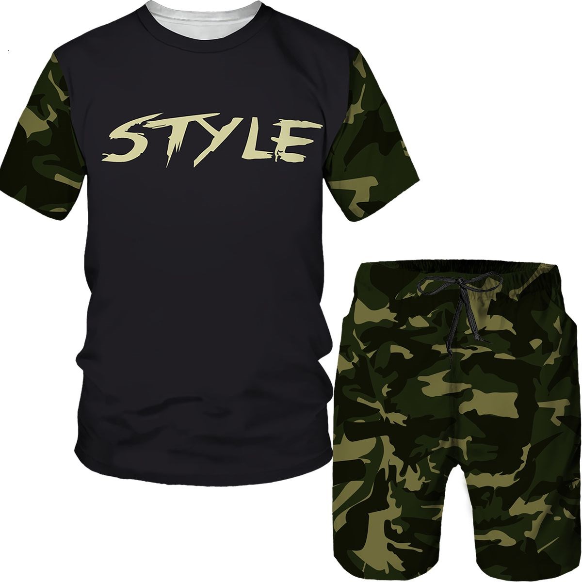ชุดลายพรางผู้ชาย เสื้อยืดพิมพ์ - 3D Printing Custom บทวิจารณ์และราคา