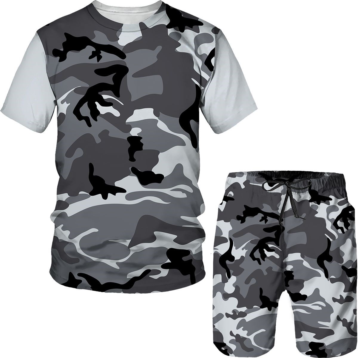 ชุดลายพรางผู้ชาย เสื้อยืดพิมพ์ - 3D Printing Custom บทวิจารณ์และราคา